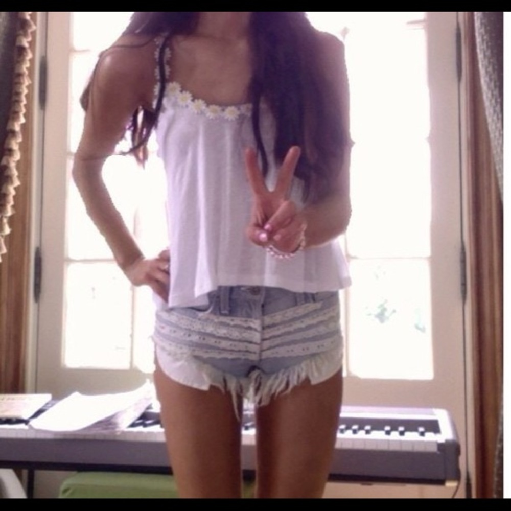 CARMAR: Denim Shortie Shorts - Picture 2 of 5